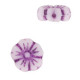 Czech flower bead 9mm White sheer lilac 03000/54326